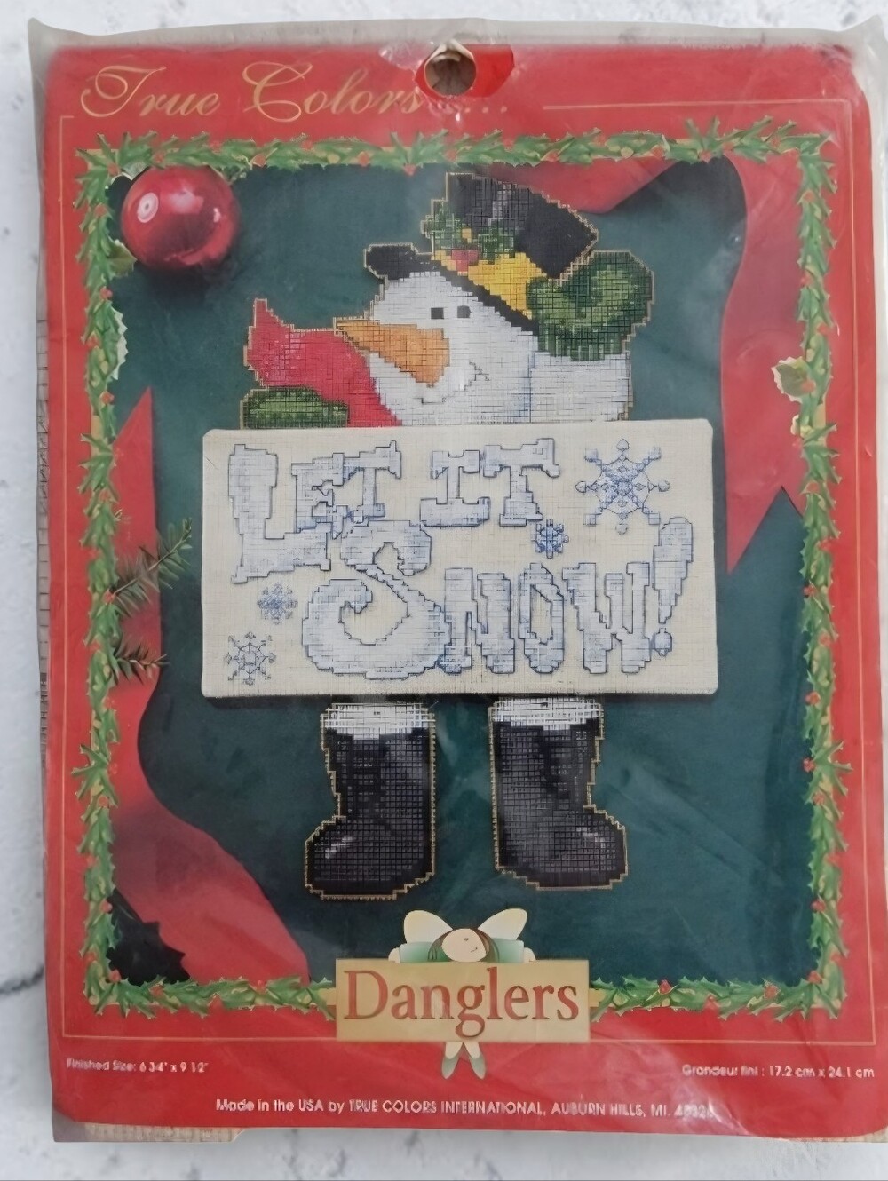 True Colors Embroidery Crosstitch kit Let‎ It Snow Snowman New Christmas Craft